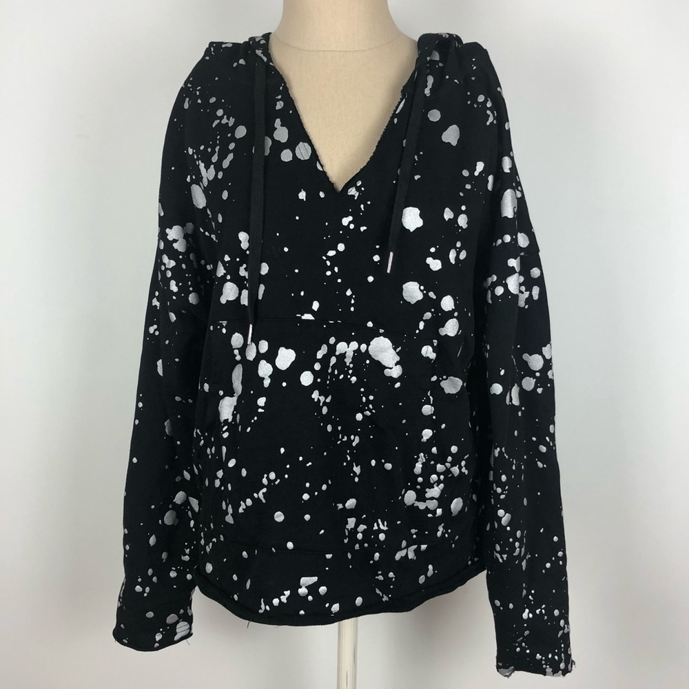 FATE Black and Silver Metallic Hoodie